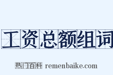 工资总额组词是什么意思的图片